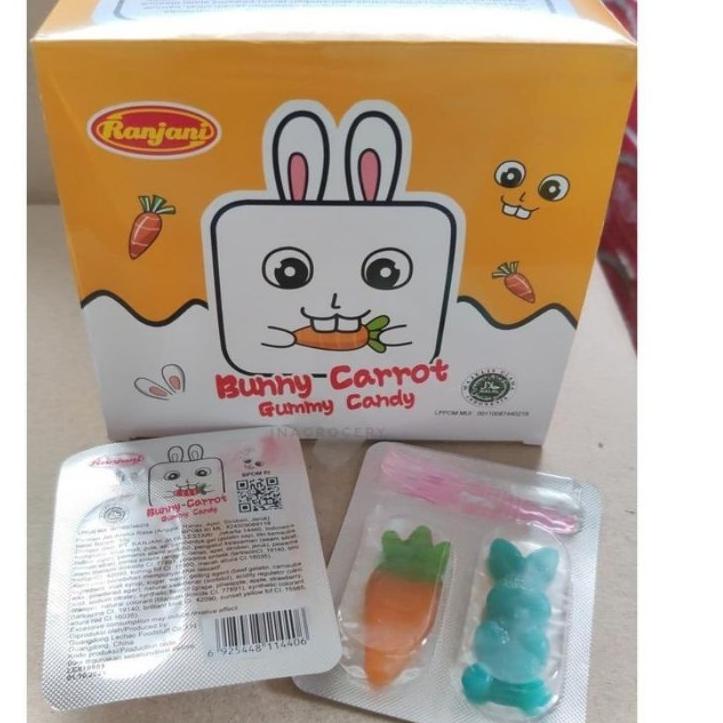 

9.9 Promo Brand Ranjani Bunny carrot gummy candy 1 Pack - 24pcs 