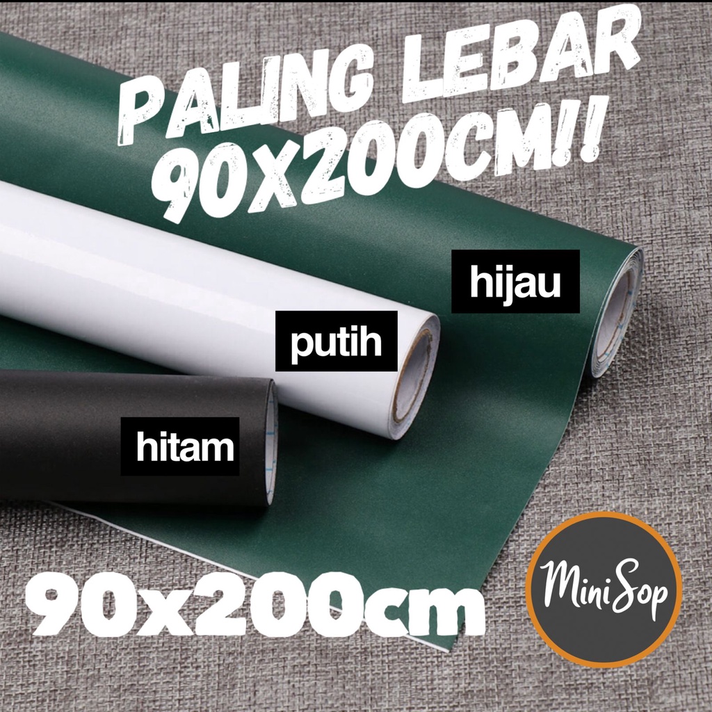 

Stiker Papan Tulis Whiteboard Blackboard Spidol Kapur Hitam Putih Hijau 60 X 200 , 90 X 200 Tempel