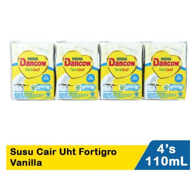 

Dancow susu uht 110ml isi 4 rasa vanilla coklat dan stroberi