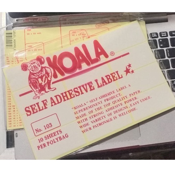 

Label Undangan 103 / label No. 103 KOALA