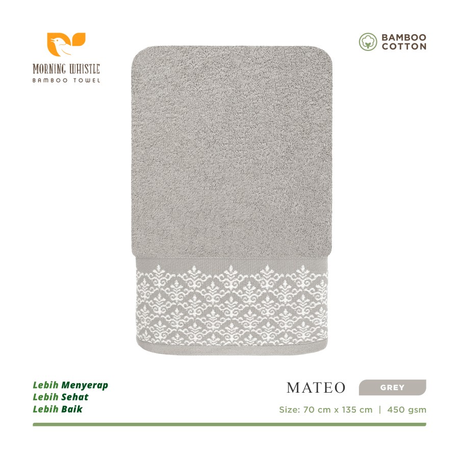 HANDUK MANDI DEWASA TERRY PALMER MORNING WHISTLE BAMBOO MATEO / HANDUK / HANDUK MANDI / HANDUK MANDI DEWASA 70 x 135 CM