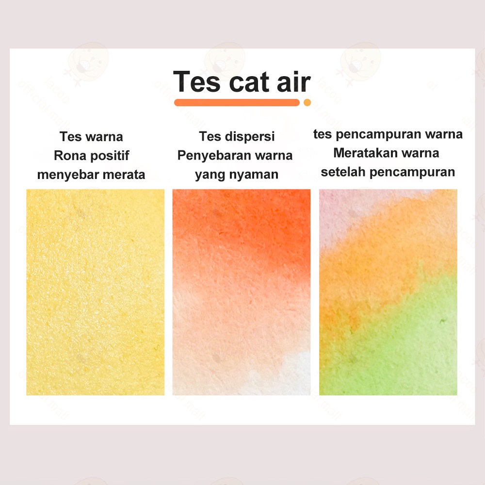 Lacoo 48 Alat cat air set Deli solid watercolor paint Spidol warna(Termasuk Kuas dan Kertas Gambaran) Cat Akrilik