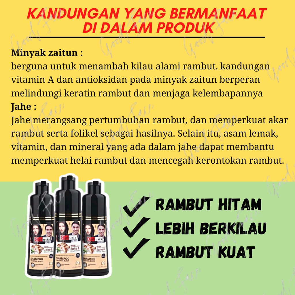 SHAMPOO PENGHITAM UBAN CULTUSIA SHAMPOO 160ML ORIGINAL BLACK TREATMENT RAMBUT