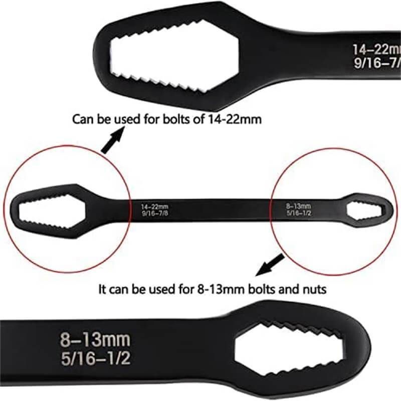 Kunci Ring Multifungsi 8-22mm / Universal Double Head Wrench / Adjustable Kunci Pas Ring