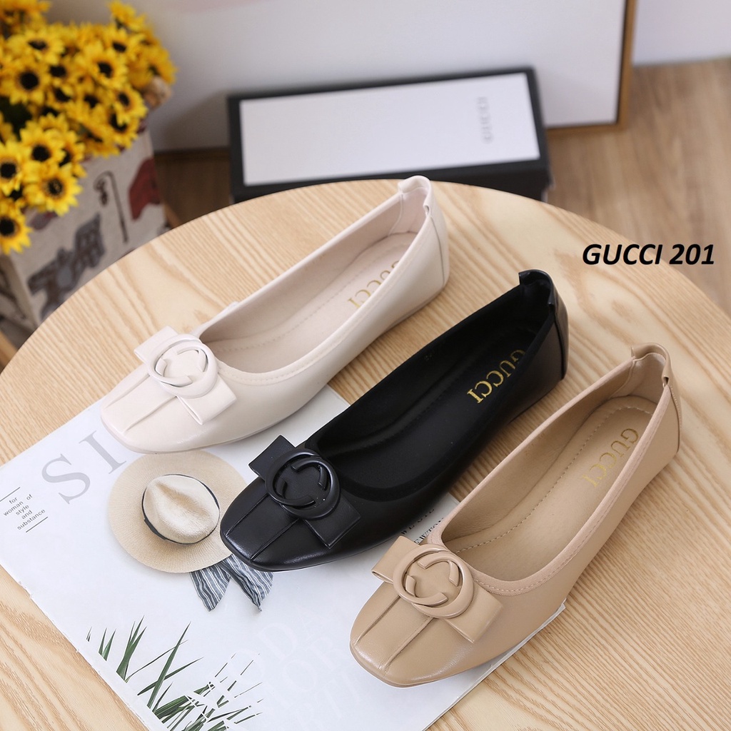 SEPATU WANITA FLAT SHOES KULIT 201