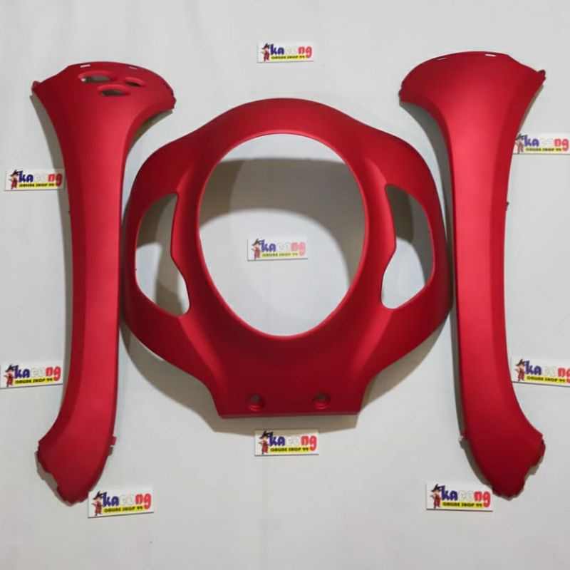 full body depan tameng+sayap scoopy fi led new tahun 2020-2021-2022-2023. merah doff