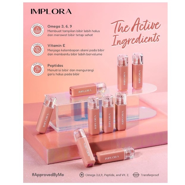 [BPOM] Implora Jelly Tint 100%ORI 5ML LIP LIPTINT JELLYTINT  mariposa savvy red true vintage Rosy po