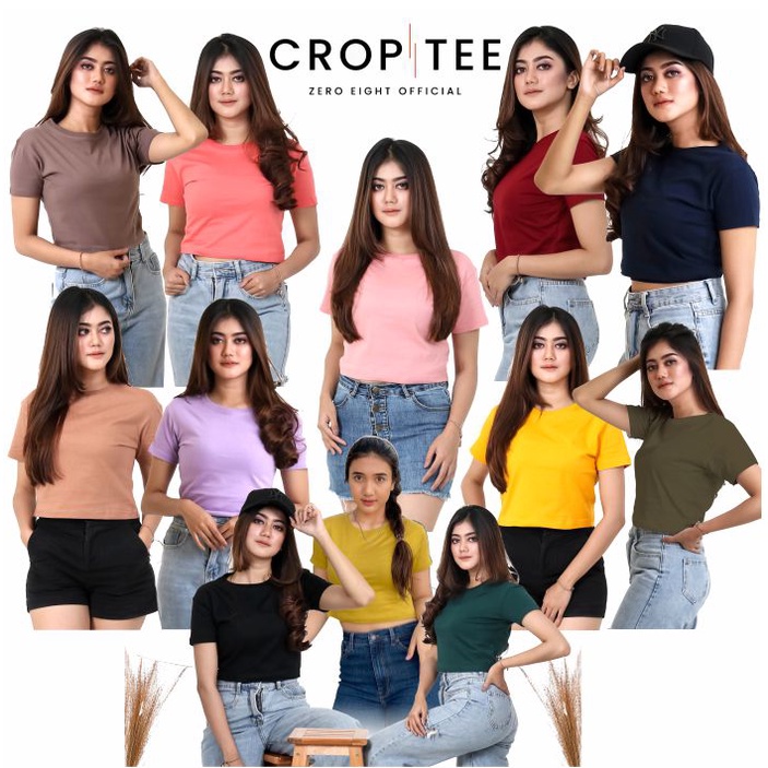 crop top / tshirt crop / baju crop wanita / crop top korea / baju crop