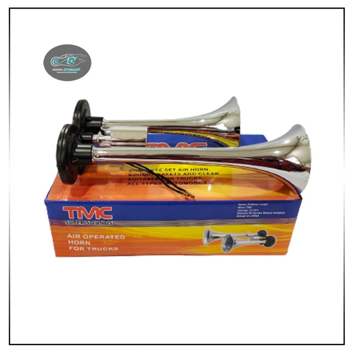 Klakson Angin 2 Terompet Telolet Universal 12-24 Volt