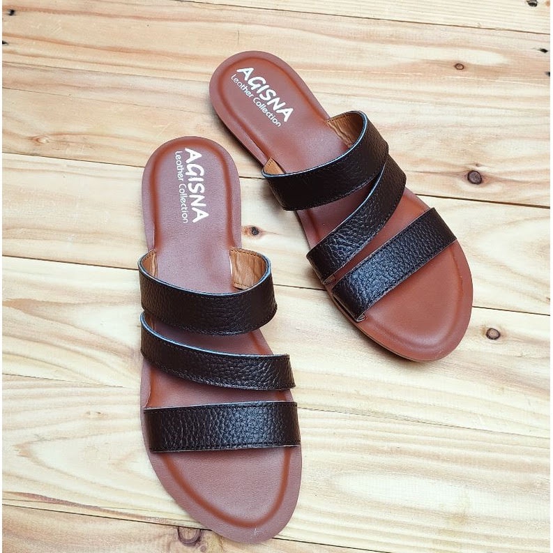 sandal kulit wanita model palang tiga sandal kulit asli wanita original garut sandal kulit wanita as