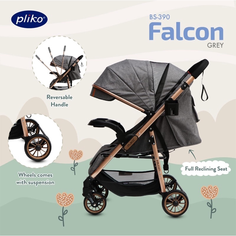 Makassar - Stroller Pliko Falcon 390 Reversible Handle / Kereta Dorong Bayi