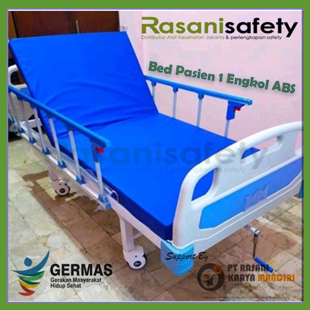 JUAL RANJANG BED TEMPAT TIDUR PASIEN RUMAH SAKIT KLINIK RS MANUAL ABS 1 ENGKOL CRANK LIPAT HARGA PAL