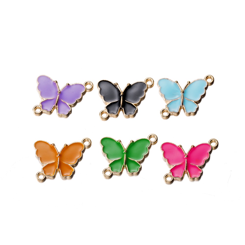 St.kunkka 5pcs Butterfly Liontin Kupu-Kupu Bunga Aster Bahan Alloy Untuk Membuat Perhiasan DIY