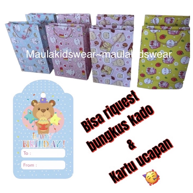 Tambahan bungkus kado&amp;kartu ucapan (pembelian bungkus kado/kartu ucapan harus disertai pembelian produk dari toko kami)