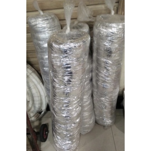 Flexible 12 inch isolasi Glasswool Fleksibel ducting ac