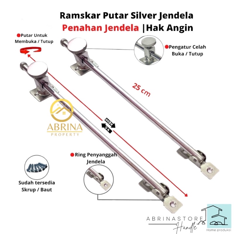 ramskar putar jendela rumah hak angin jendela rumah ramskar jendela penahan jendela murah berkualitas