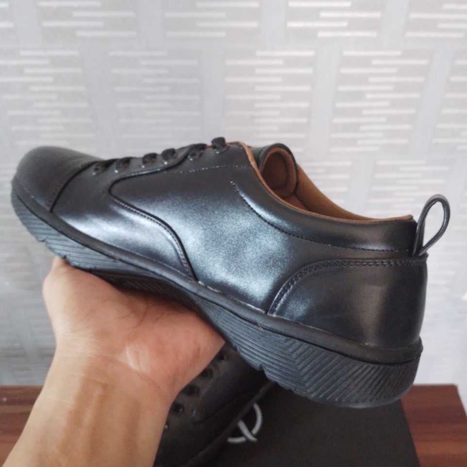 FRATELLO BLACK - Sepatu Pantofel Casual Kulit Original