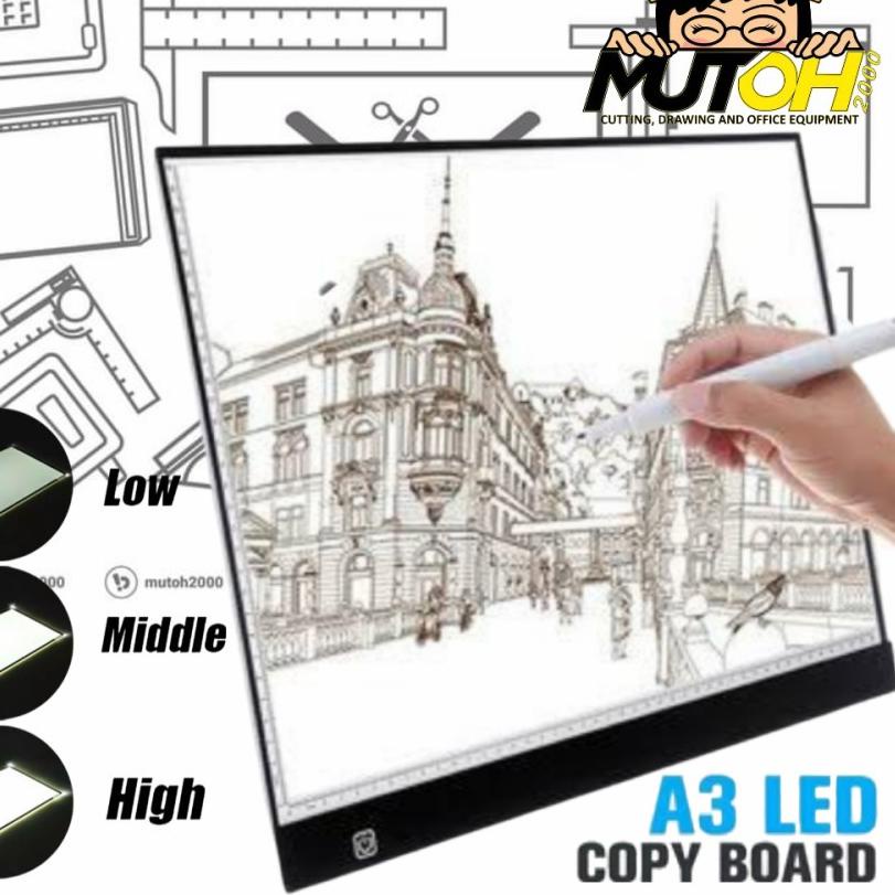 

Diskon✔️LED Drawing Tracing Board A3 cahaya dapat diatur papan Jiplak A3|KD8
