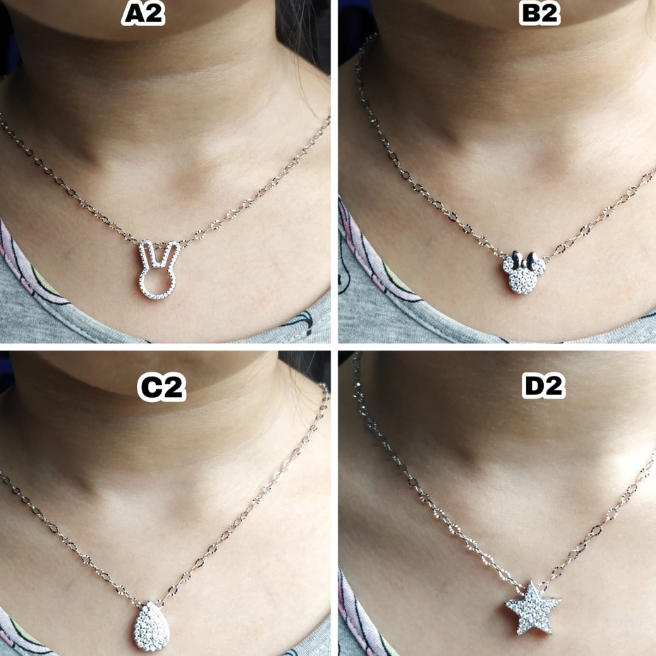 LIONTIN DAN KALUNG LIONTIN SET MATA PERAK ASLI S925 GLOBAL JEWELLERY CM057