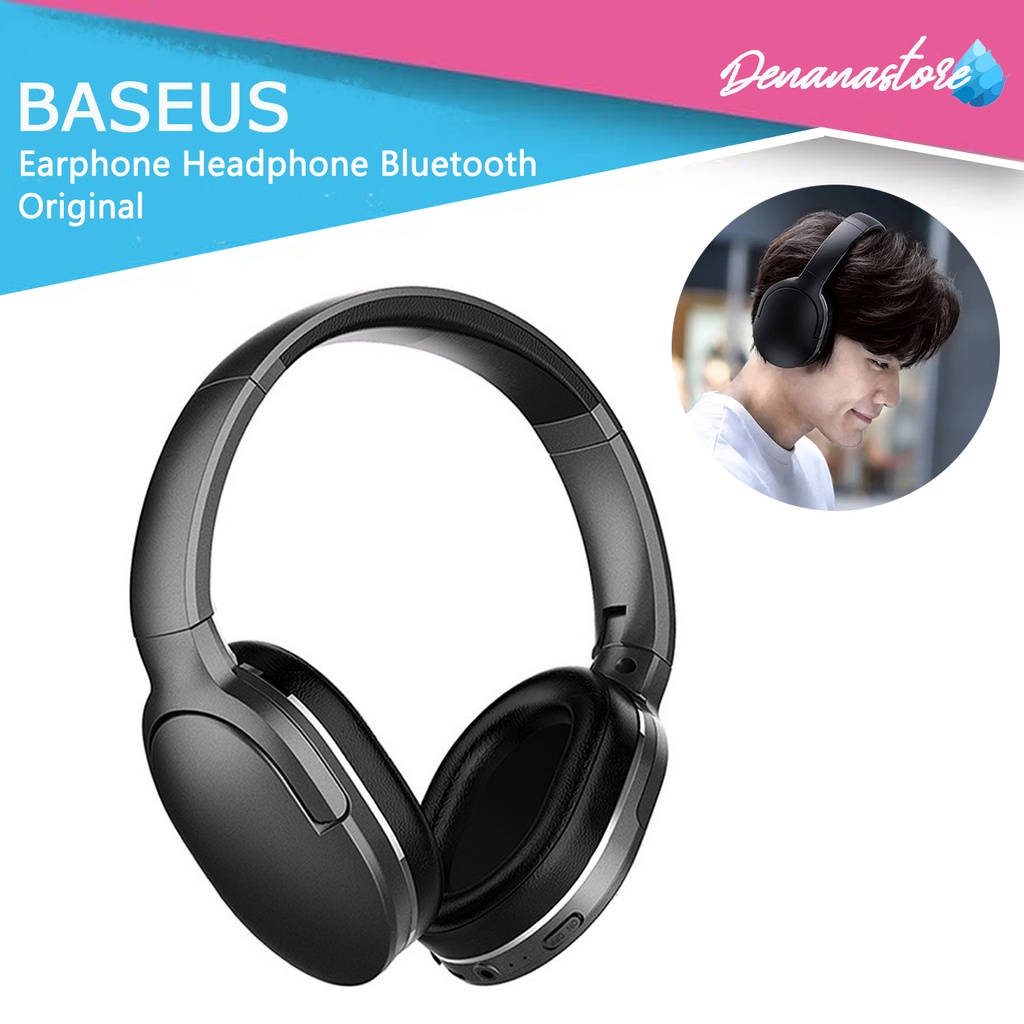 BEST SELLER HEADPHONE BLUETOOTH WIRED WIRELESS V5 BASEUS D02 FOLDABLE HEADSET BLUETOOTH EARPHONE FUL