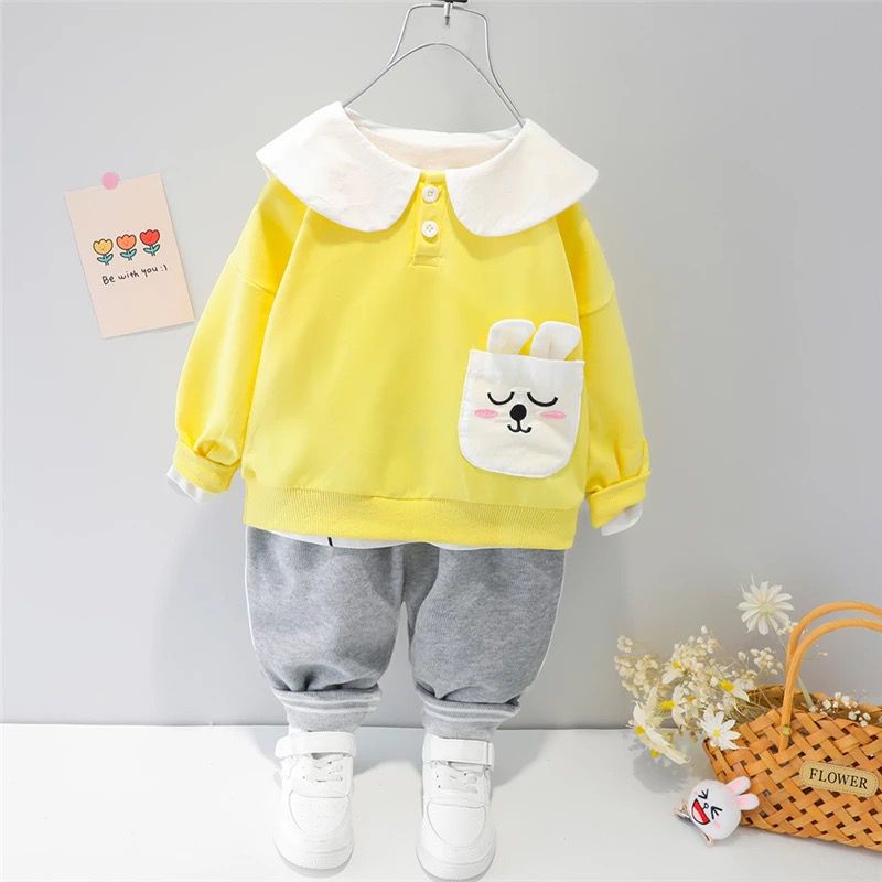 [set animal VL] setelan anak baju celana babyterry varian warna