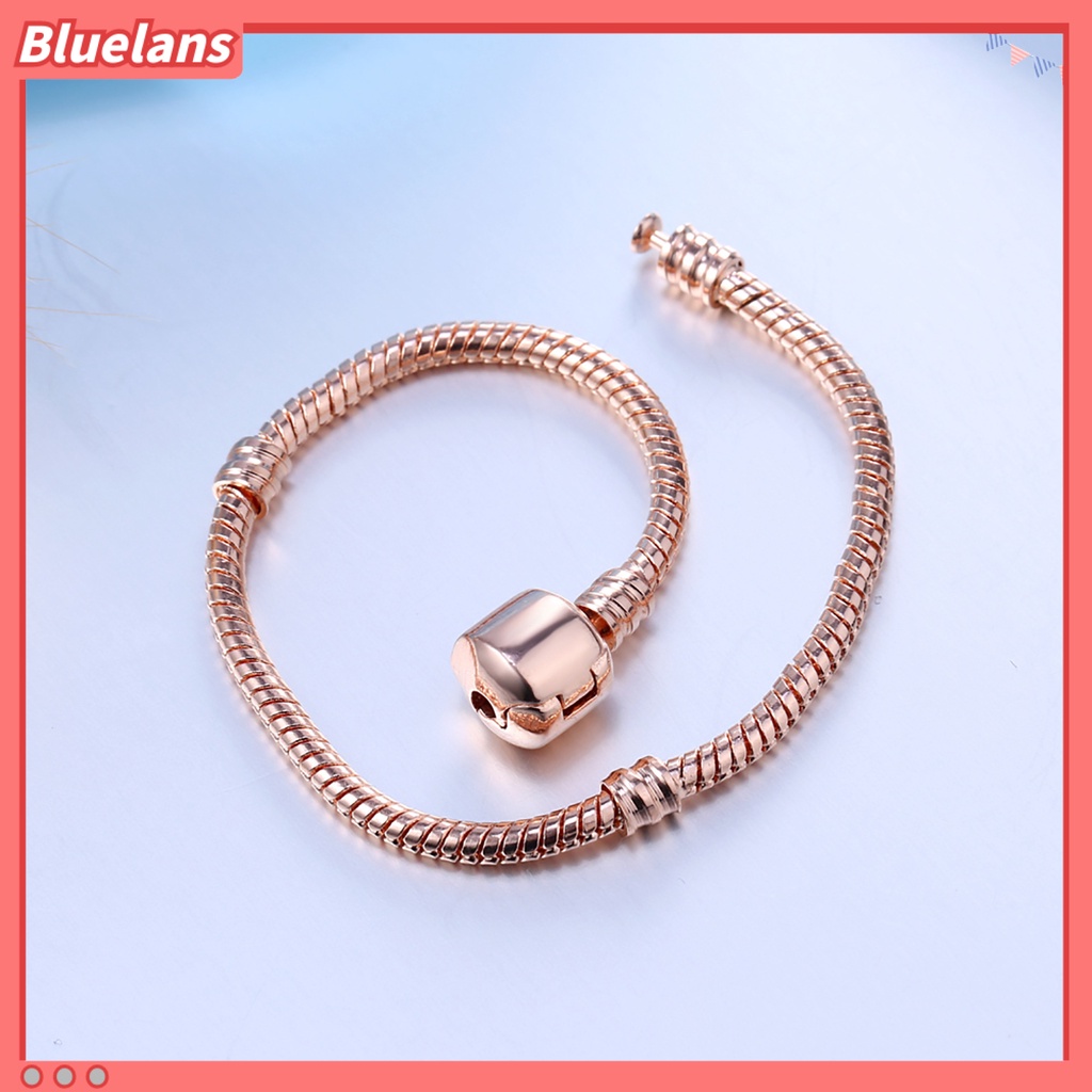 Bluelans Bangle Simple Beaded Snake Chain Women Beaded Charm Bracelet