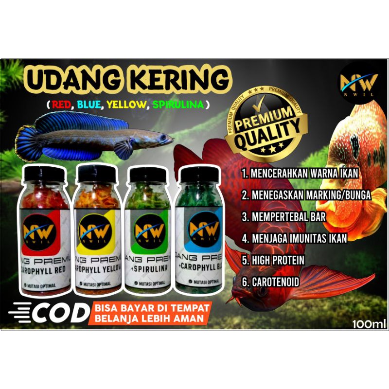 UDANG KERING PREMIUM, UDANG KERING RED, UDANG KERING YELLOW, UDNG KERING BLUE, UDANG KERING GREEN, P