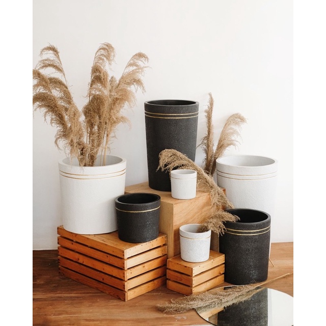 DU Classic D30 T40 ( concrete pot, pot semen minimalis , aestathic decor, estetik )