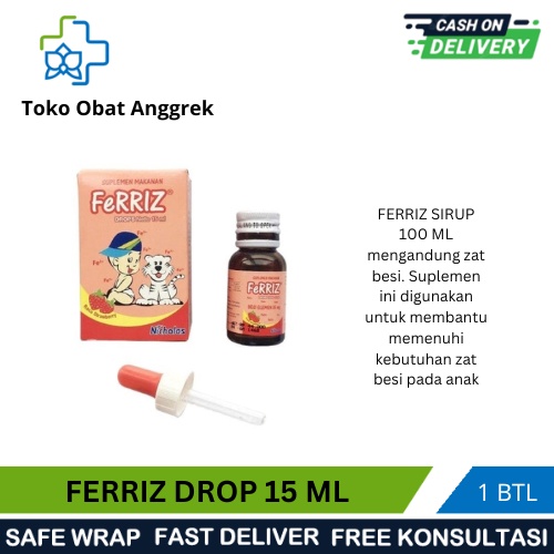 FERRIZ DROP 15 ML/VITAMIN ZAT BESI UNTUK BAYI