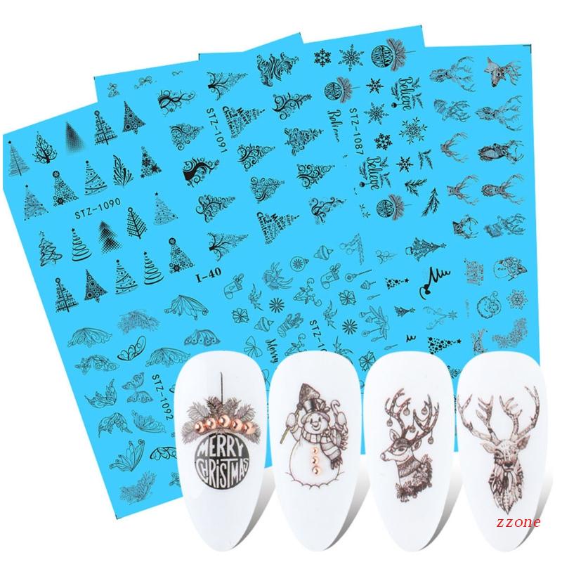 Stiker Kuku 3D Tema Natal Untuk Wanita