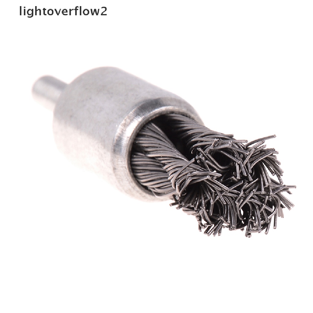 (lightoverflow2) Sikat Kawat stainless steel 20mm Dengan shank 1 / 4 &quot;Untuk Gerinda