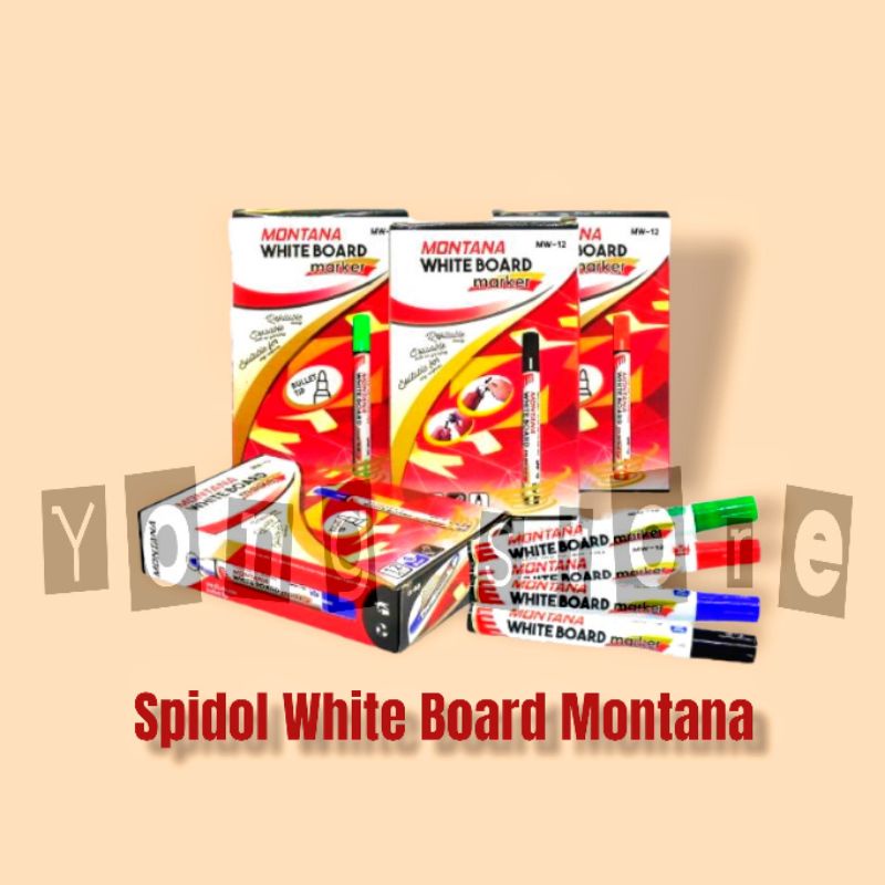 

SPIDOL WHITE BOARD MONTANA (MW-12) Whiteboard Marker (1 Pcs) / Spidol Papan Tulis Putih Montana MW-12 Murah Grosir