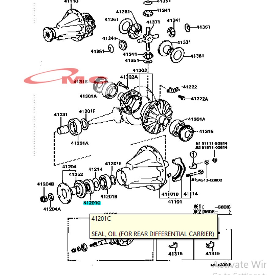 Seal Sil Oil Pinion Gardan Belakang Dyna Coaster 90311-48135-SEAL