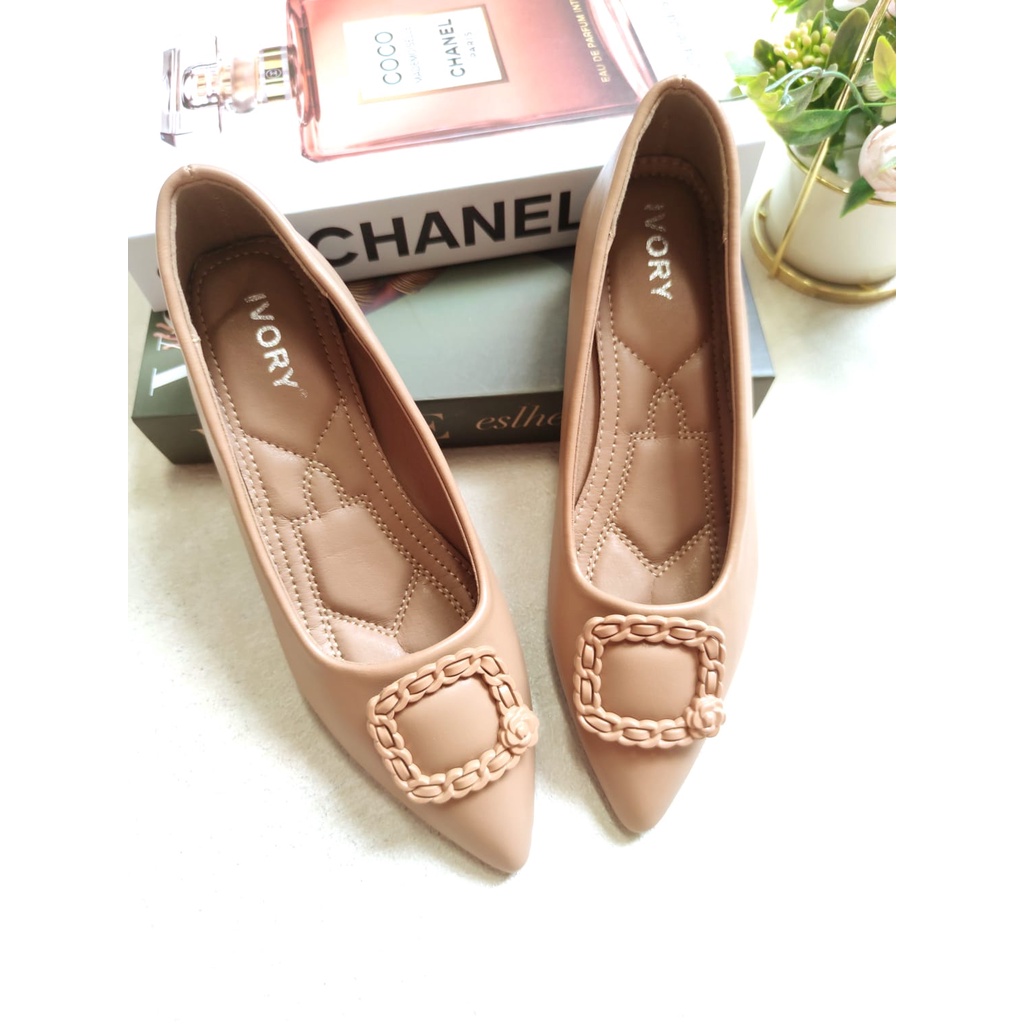 IVORY Sepatu Wanita Hak 2cm Import Formal 328-SP805