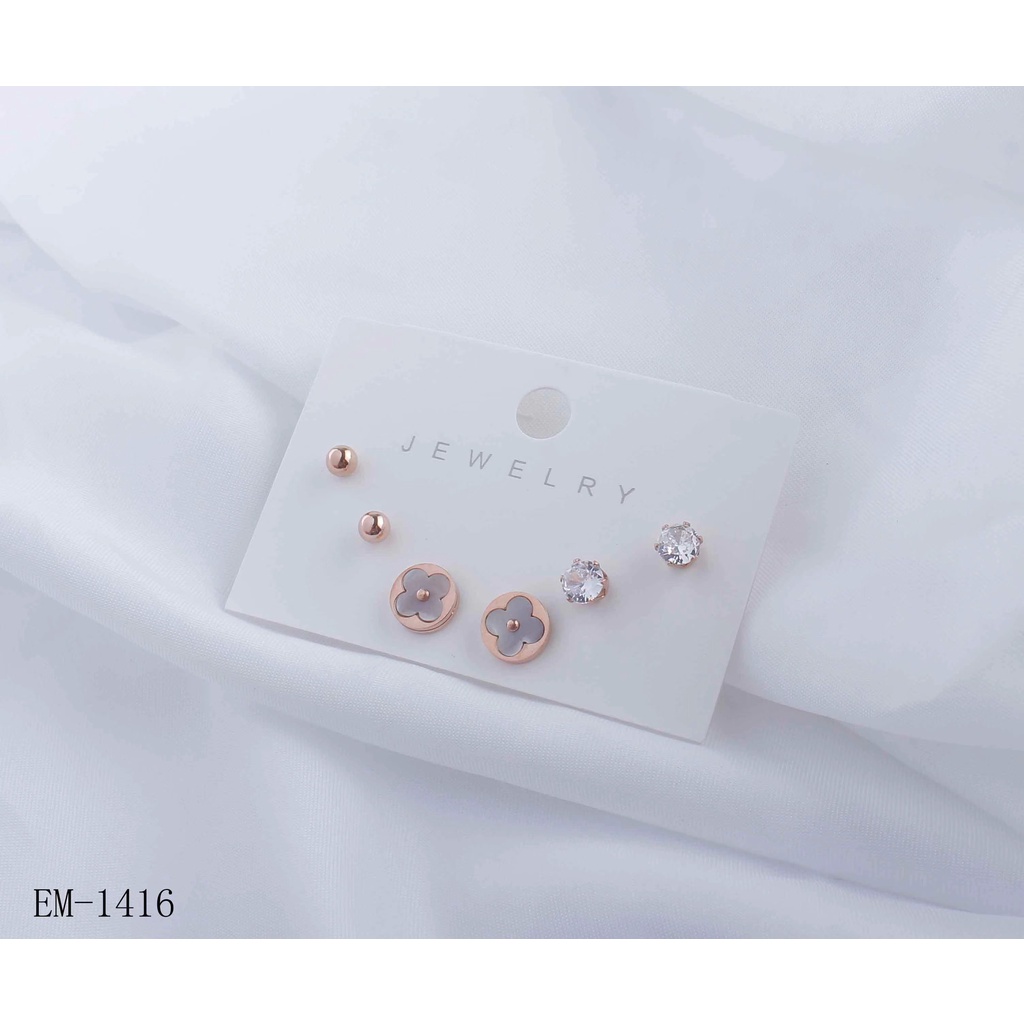 Anting Titanium Permata Perhiasan Fashion 1678/1416