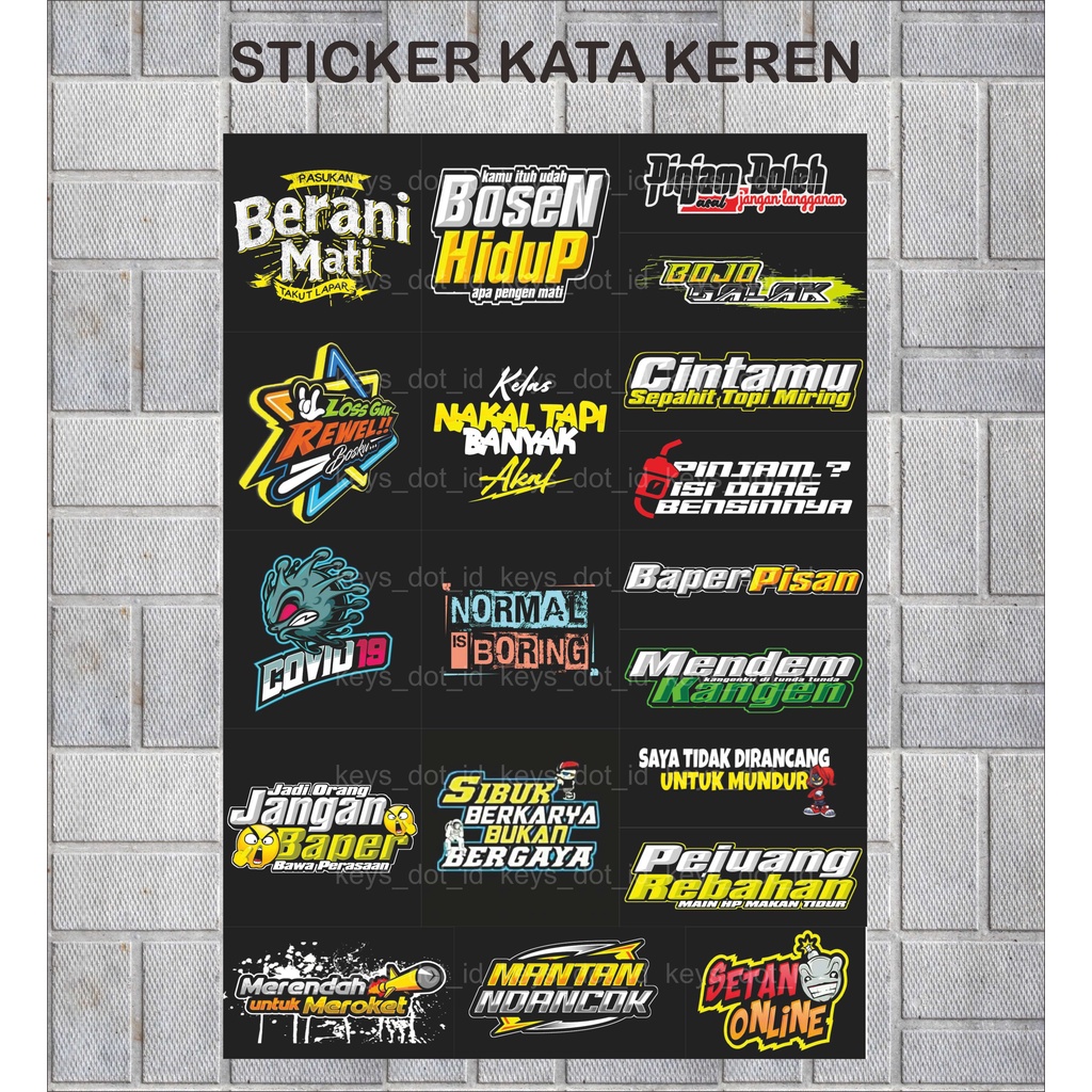 Jual 19pcs Sticker Pack Racing Stiker Kata Kata Motivasi Lucu Keren Motor Mobil Hp Helm Laptop