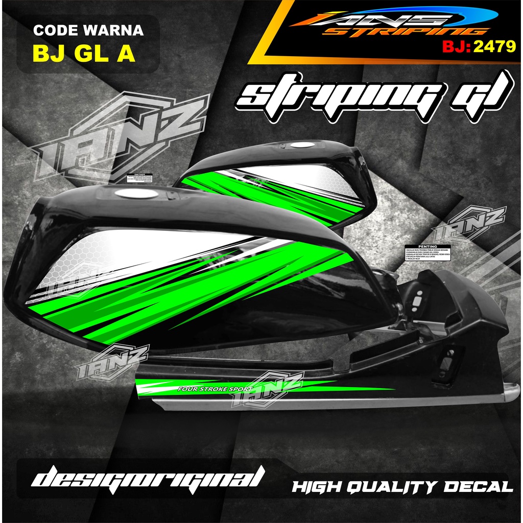 STICKER STRIPING VARIASI GL PRO / STIKER GL MAX / STRIPING GL PRO / STIKER MOTOR GL TERBARU / VARIASI STIKER GL 100