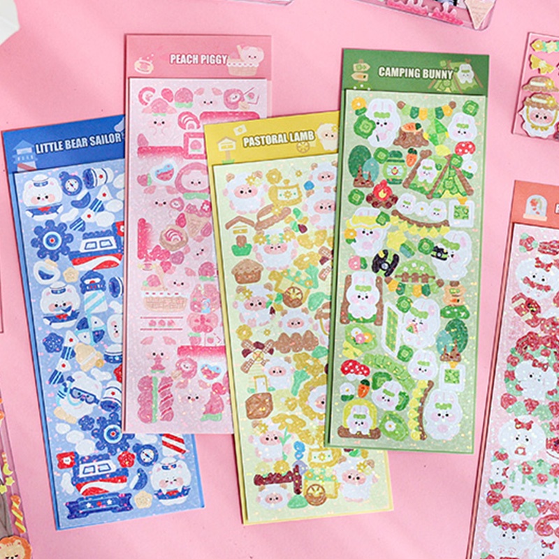 Stiker Motif Kartun Hewan Peliharaan Gaya Korea Untuk Dekorasi Handphone