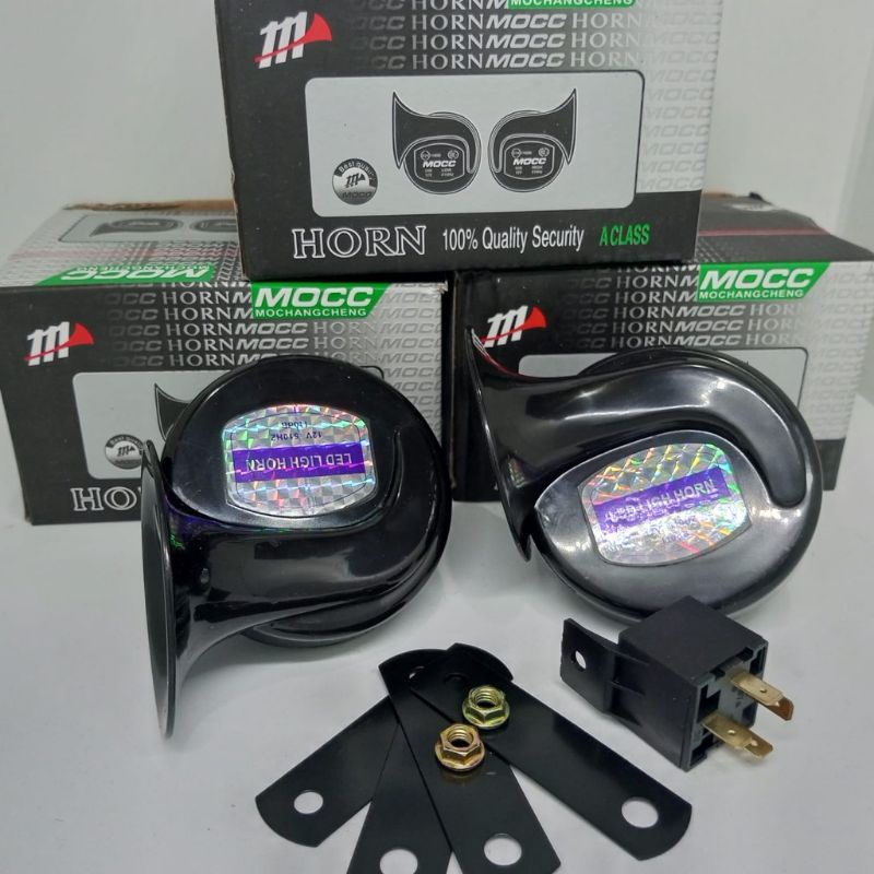 KLAKSON KEONG DOUBLE + RELAY MOCC ISI 2 PCS BISA UNTUK MOTOR DAN MOBIL