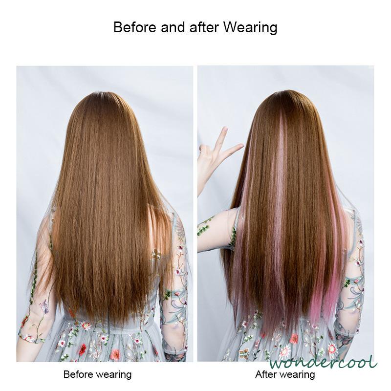 Wig Rambut Warna-warni  Wig Rambut Wanita  Rambut Panjang-Won