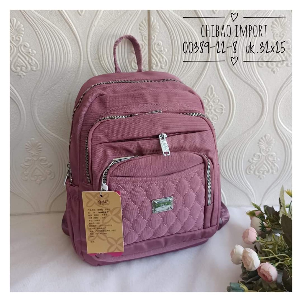 Tas Ransel Chibao 00389-22 bahan Kanvas. Tas Ransel Wanita Import Tas Wanita Tas Chibao Tas Ransel Wanita Import BEST SELLER.!!!!!