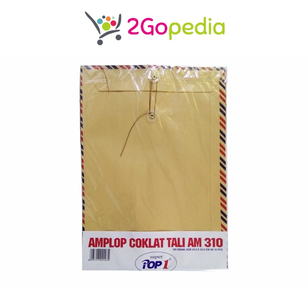 

Amplop Surat Kerja Airmail Pakai Tali Am+t 310 Kraft Super Pop1 Grosir Murah Atk