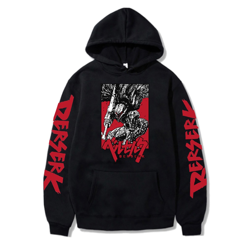 Hoodie Anime Jepang Hoodie Mode Atasan Antik Pulover Lengan Panjang Mengamuk Manga Retro Kasual Harajuku Y2k Pakaian Pria