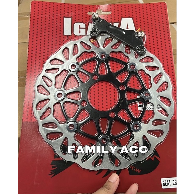 Disc Cakram Piringan Depan Igawa Model PSM Dan Daytona Variasi 260MM Besar plus Breket Motor Beat Fi Vario 125/150 Scoopy Spacy