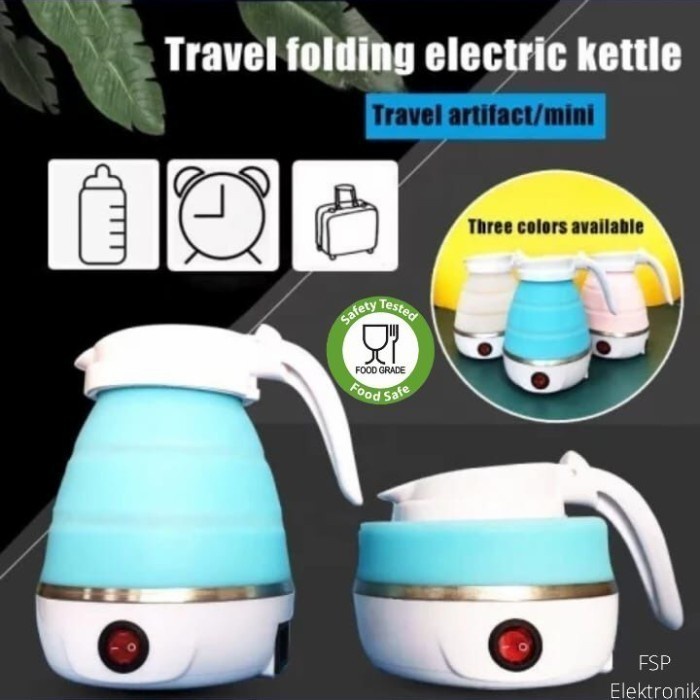 barokah gamis Electric Kettle Teko Listrik Lipat Elektrik Foldable 600ML pemanas air