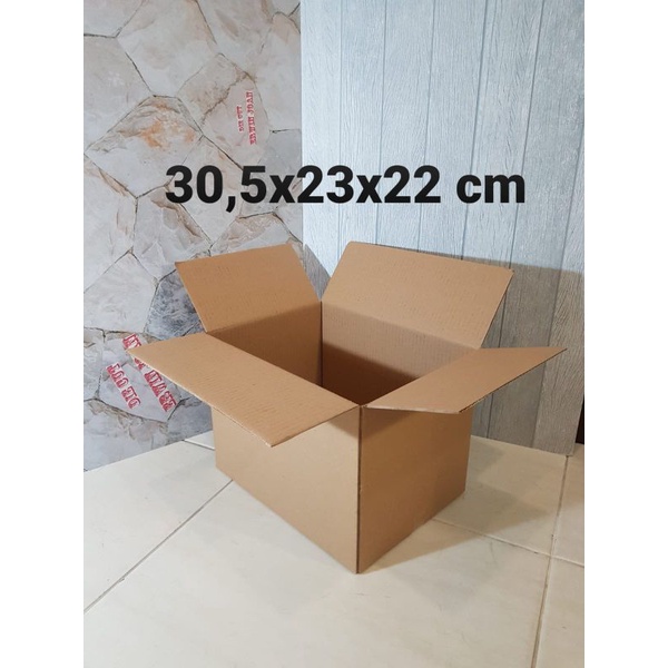 

Kardus / Box / uk 30,5x23x22 cm / Karton packing polos baru ST