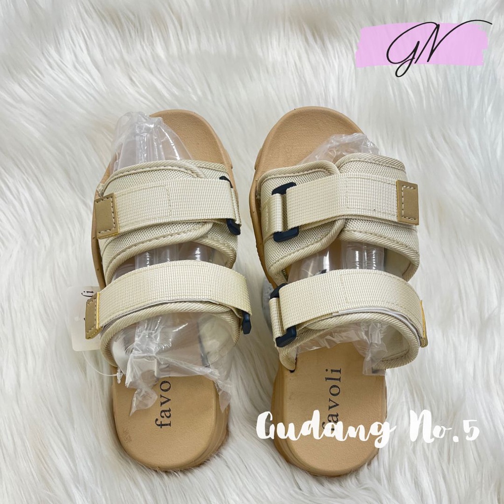 GN-6625-5 Sandal Selop Model Strap Tali Dua Sandal Gunung Import Favoli PVC