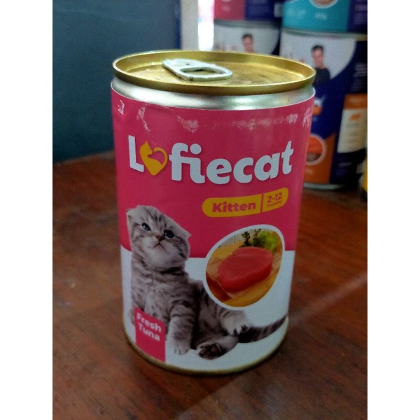 Lofiecat Kaleng Tuna Kitten 400gr Makanan Kucing Basah Kaleng