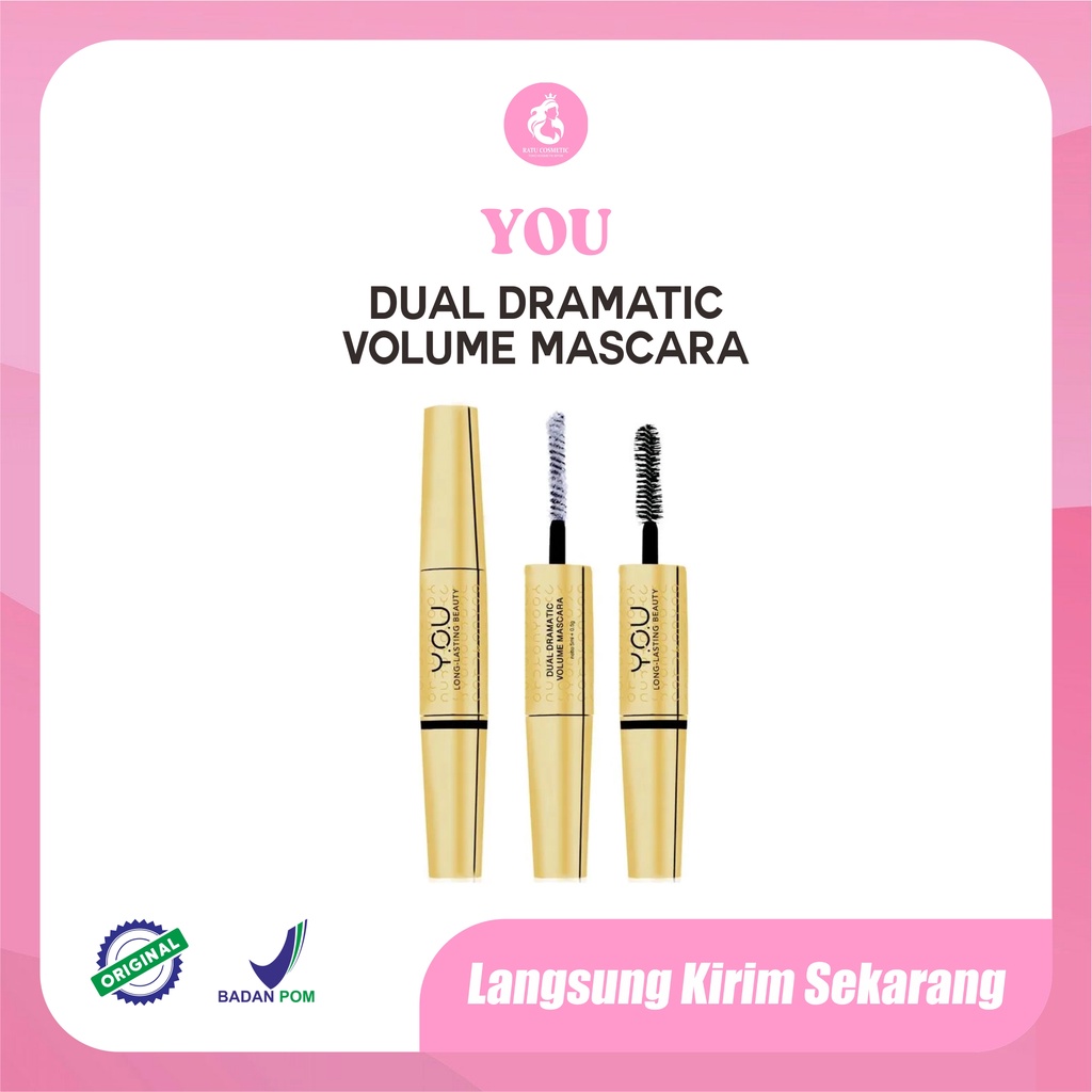 YOU Dual Dramatic Volume Mascara / Maskara waterprof / mascara hitam