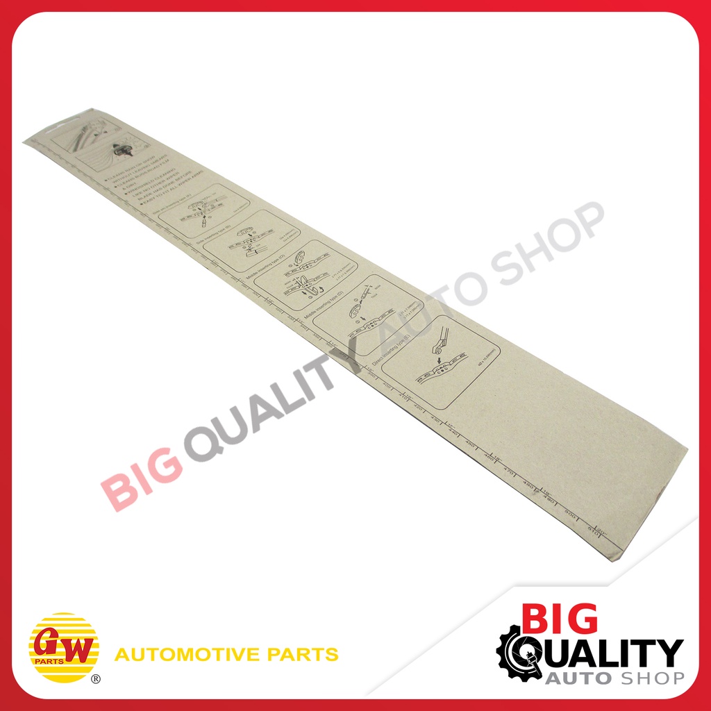 Karet kipas Kaca Wiper Blade Plat 2 Tingkat Universal 18 Inch